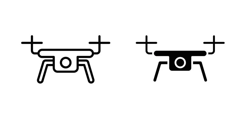 Drone icon for design projects and web UI Stock Illustration