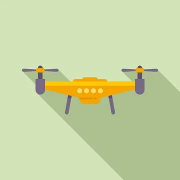 Drone icon flat vector. Video toy Stockillustratie