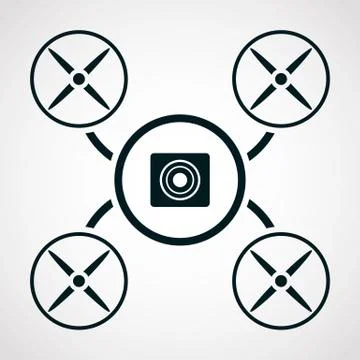Drone icon. Stock Illustration
