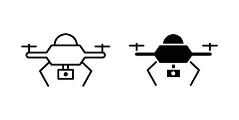 Drone icon Illustration designs pack for Web Stock Illustration