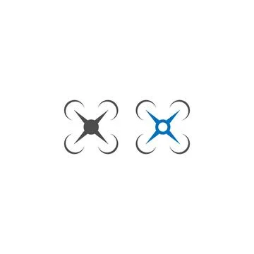 Drone icon logo design vector Stock Illustration