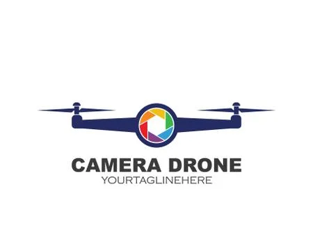 Drone icon logo vector illustration design Illustrazione stock
