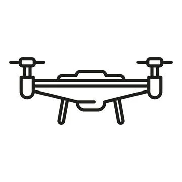 Drone icon outline vector. Video toy 库存插图