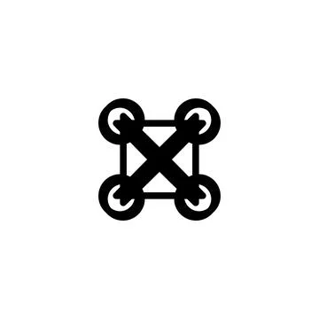 Drone icon. Simple style drone photography company big sale poster backgrou.. Stock Illustration
