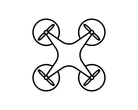 Drone icon in trendy flat style isolated on background. Drone icon page symbo Stock Illustration