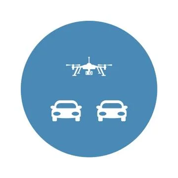Drone Icon, Vector flat design style Stock Illustration