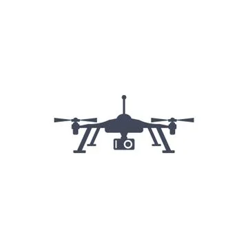 Drone Icon, Vector flat design style Stock Illustration