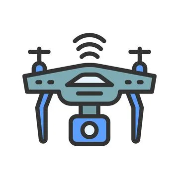 Drone icon vector image. Illustrazione stock