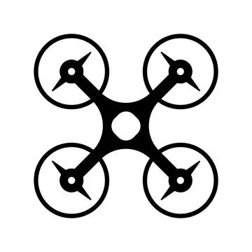 Drone icon. Vector isolated on white background. Stock Illustration