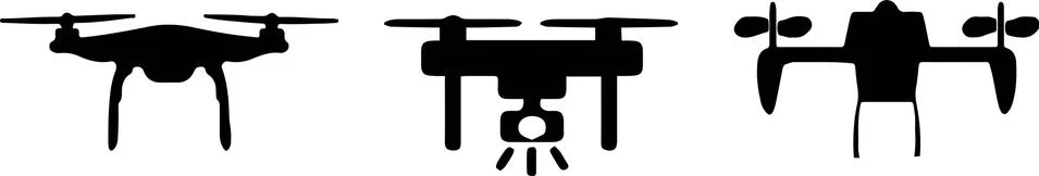 Drone icon on white background Stock Illustration