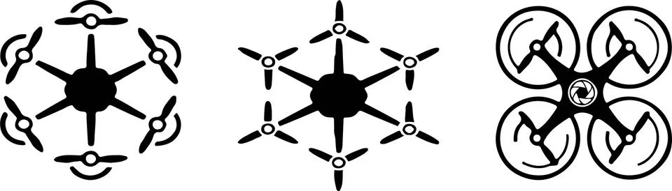 Drone icon on white background Stock Illustration