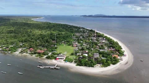 Drone Ilha das Peças Stock Footage 306323896