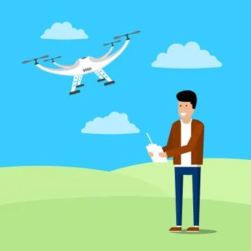 Drone illustration icons Stock Illustration