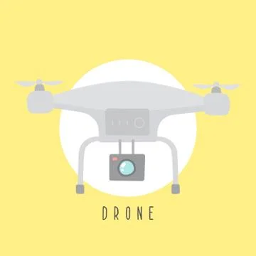 Drone illustration. Quadcopter. Stock Illustration
