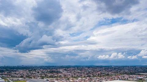 Drone image of bluish clouds Stock Photos