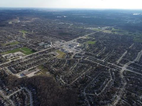 Drone image for city Stock-Fotos