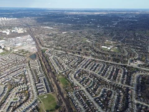 Drone image for city Stock-Fotos