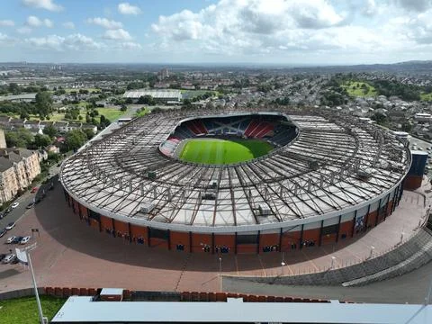 Drone Image of Hampden Stadium Stock Photos