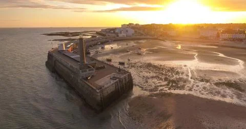 Drone image of Margate Harbour Foto stock