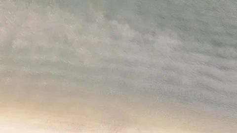 Drone image from a zenith angle of the water movement, which is a bit cloudy Stock Footage 306314477