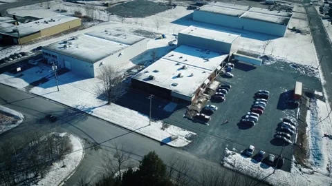 Drone Industrial District Stock Footage 273499199
