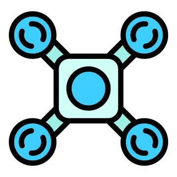 Drone innovation icon vector flat Stock Illustration