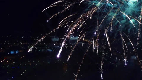 The drone inside the salute Video stock 159733020