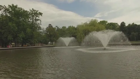 Drone inside the waterworks Stock Footage 79708579