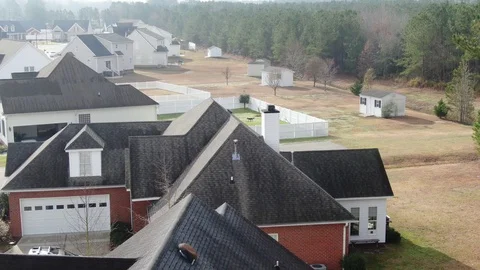 Drone Inspecting Roof Stock Footage 125063473