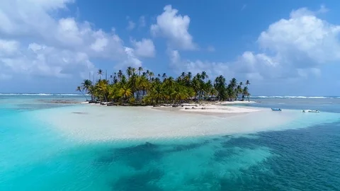 Drone Island 2 Stock Footage 101704190