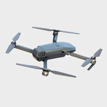 Drone isolated on white. 3d rendering Stock Illustration