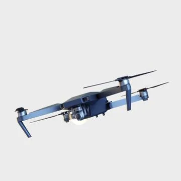 Drone isolated on white. 3d rendering Stock Illustration