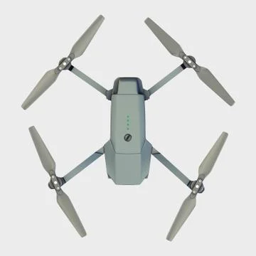 Drone isolated on white. 3d rendering Stock Illustration