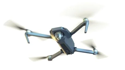 Drone isolated on white. 3d rendering Stock Illustration