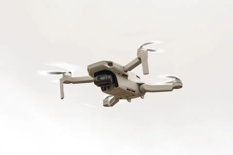 Drone isolated on white background, selective focus. Stock Photos