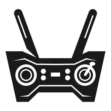 Drone joystick icon, simple style Stock Illustration