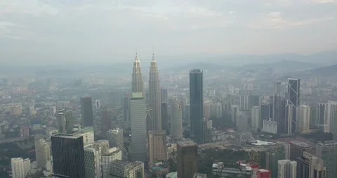 Drone of KL City Centre Stock Footage 229763978