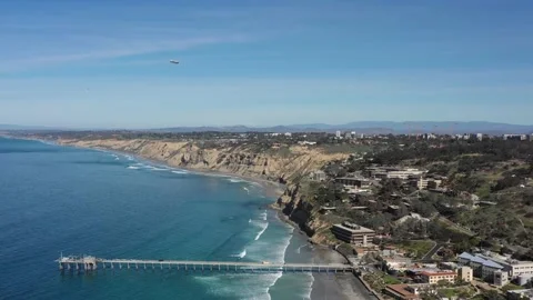 Drone La Jolla Scripps California Stock Footage 147194341