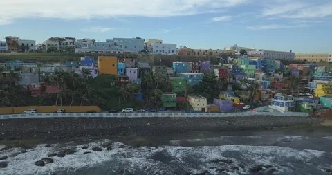 Drone La Perla Coastline Stock Footage 114347639