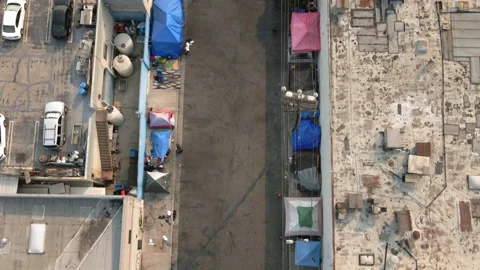 Drone LA Skid Row 4K 30FPS Stock Footage 169716477