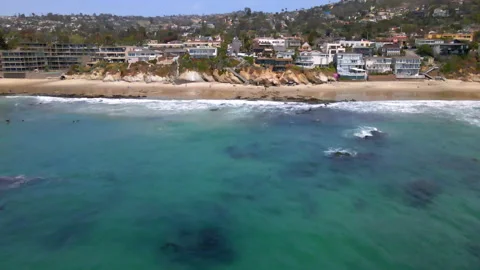 Drone Laguna Beach 4K 48FPS SLO-MO Stock Footage 169975423