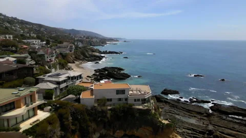 Drone Laguna Beach 4K 48FPS SLO-MO Stock Footage 169975427