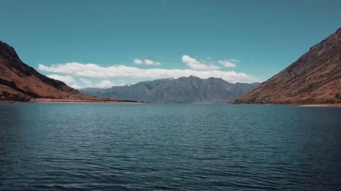 Drone Lake opening Shot Stock Footage 94564855