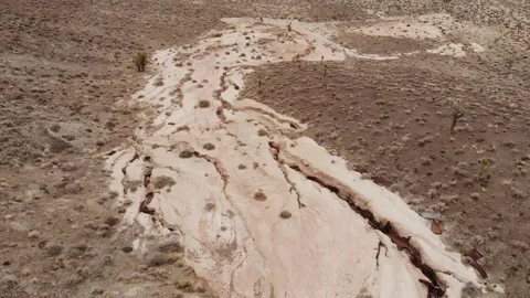 Drone Land Cracks Stock Footage 312900204
