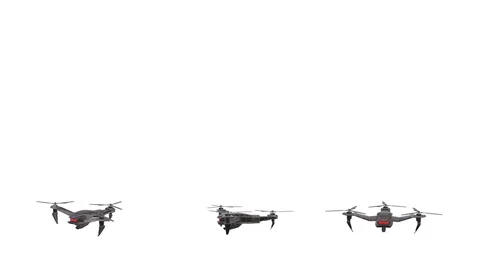 DRONE IN LANDING AND IN TAKE OFF Stock Footage 129205938