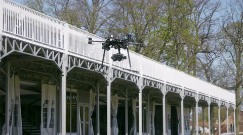 Drone is landing Stock Footage 34846933