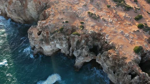 Drone landscape and coast view of Sagres in Algarve Portugal 動画素材 239444427
