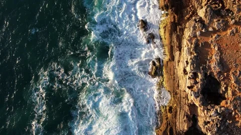 Drone landscape and coast view of Sagres in Algarve Portugal Stock Footage 239444466