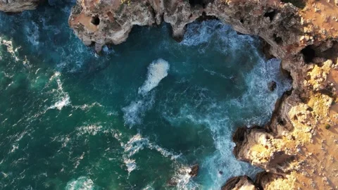 Drone landscape and coast view of Sagres in Algarve Portugal Stock Footage 239444725