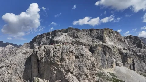 Drone landscape of dolomites with some clouds Stock Footage 263267793